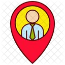 Businessman Location Icon