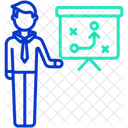 Ibusiness Analysis Businessman Planning Strategy Icon