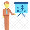 Ibusiness Analysis Businessman Planning Strategy Icon