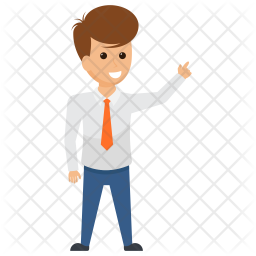 Businessman Pointing Finger Icon