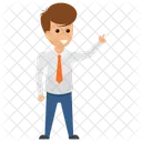 Staff Pointing Finger Icon