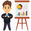 Businessman Presentation  Icon