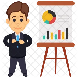 Businessman Presentation  Icon