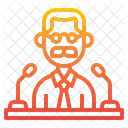 Businessman Press Conference  Icon