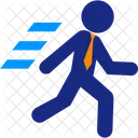 Business Man Run Icon
