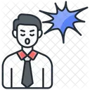 ビジネスマンがショックを受けた  アイコン