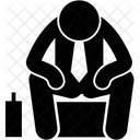 Businessman Sitting  Icon