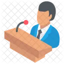 Businessman Speech Business Speech Business Seminar Icon