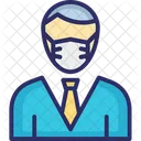 Businessman Wearing mask  Icon