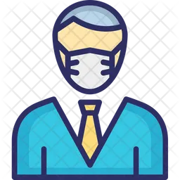 Businessman Wearing mask  Icon