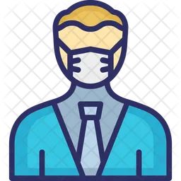 Businessman Wearing mask  Icon