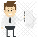 Businessman With Documents  Icon