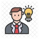 Businessman With Idea  Icon