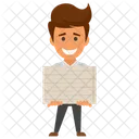 Businessman With Sheet  Icon
