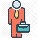 Businessman With Suitcase  Icon