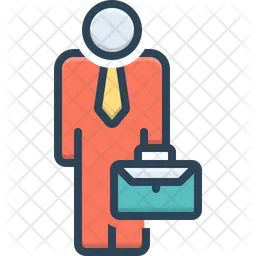 Businessman With Suitcase  Icon