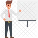 Whiteboard Presentation Instructor Icon