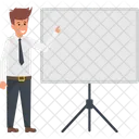 Whiteboard Presentation Instructor Icon