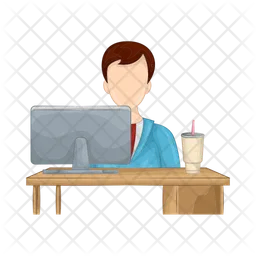 Businessman working  Icon