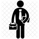 Business Person Entrepreneur Factory Worker Icon