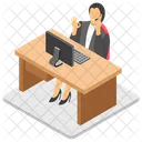 Entrepreneur Office Assistant Businesswoman Icon