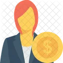 Businesswoman Female Banker Icon