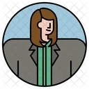 Suit Office Businesswoman Icon