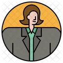 Suit Profession Businesswoman Icon