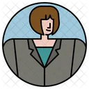Suit Employee Businesswoman Icon
