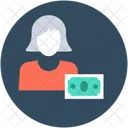 Businesswoman Cashier Accountant Icon