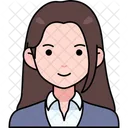 Businesswoman Employee Manager Icon