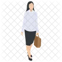 Businesswoman Person Manager Icon