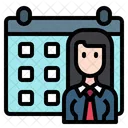 Businesswoman Appointment  Icon