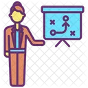 Businesswoman Planning Strategy Plan Icon