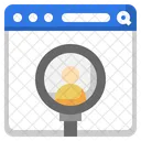 Busqueda Lupa De Perfil Personas Icono