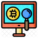 Busqueda De Bitcoin Busqueda Zoom Icono