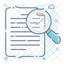 Hoja De Busqueda Busqueda De Texto Investigacion De Palabras Clave Icono