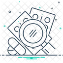 Busqueda De Drogas Lupa Trafico De Drogas Icono