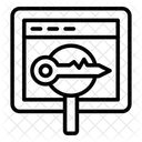 Busqueda De Palabras Clave Icono