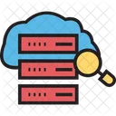 Busqueda De Servidor Lupa Servidor De Red Icono