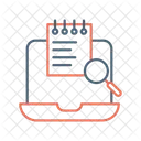 Búsqueda de trabajo en computadora portátil  Icon