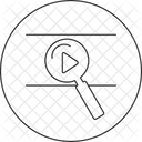Buscar Lupa Busqueda De Video Icono