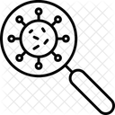 Busqueda De Virus Vidrio Lupa Icono