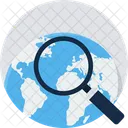 Mundo Busqueda Lupa Icono