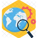 Mundo Busqueda Lupa Icono