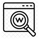 Busqueda De Palabras Clave Icono