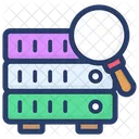 Busqueda De Servidor Busqueda De SQL Busqueda De Servidor De Datos Icono