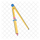 Divisor De Bussola Volta As Aulas Ferramenta De Geometria Ícone