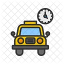 Busy Taxi Transportation Vehicle Icon