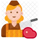 Butcher Professions Woman Woman Icon
